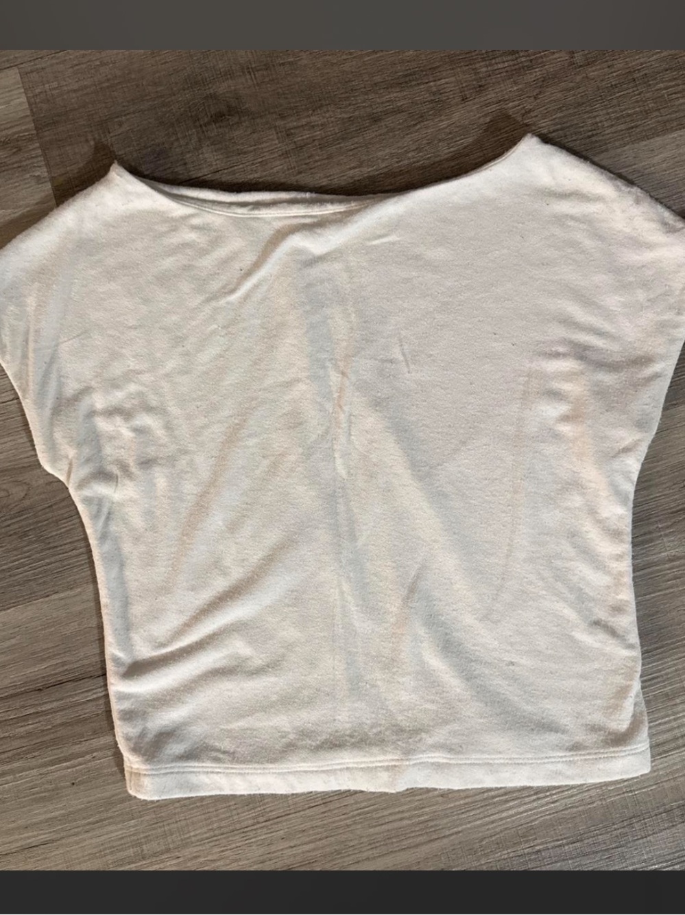 Women's Ivory Short Sleeve Boatneck Top
